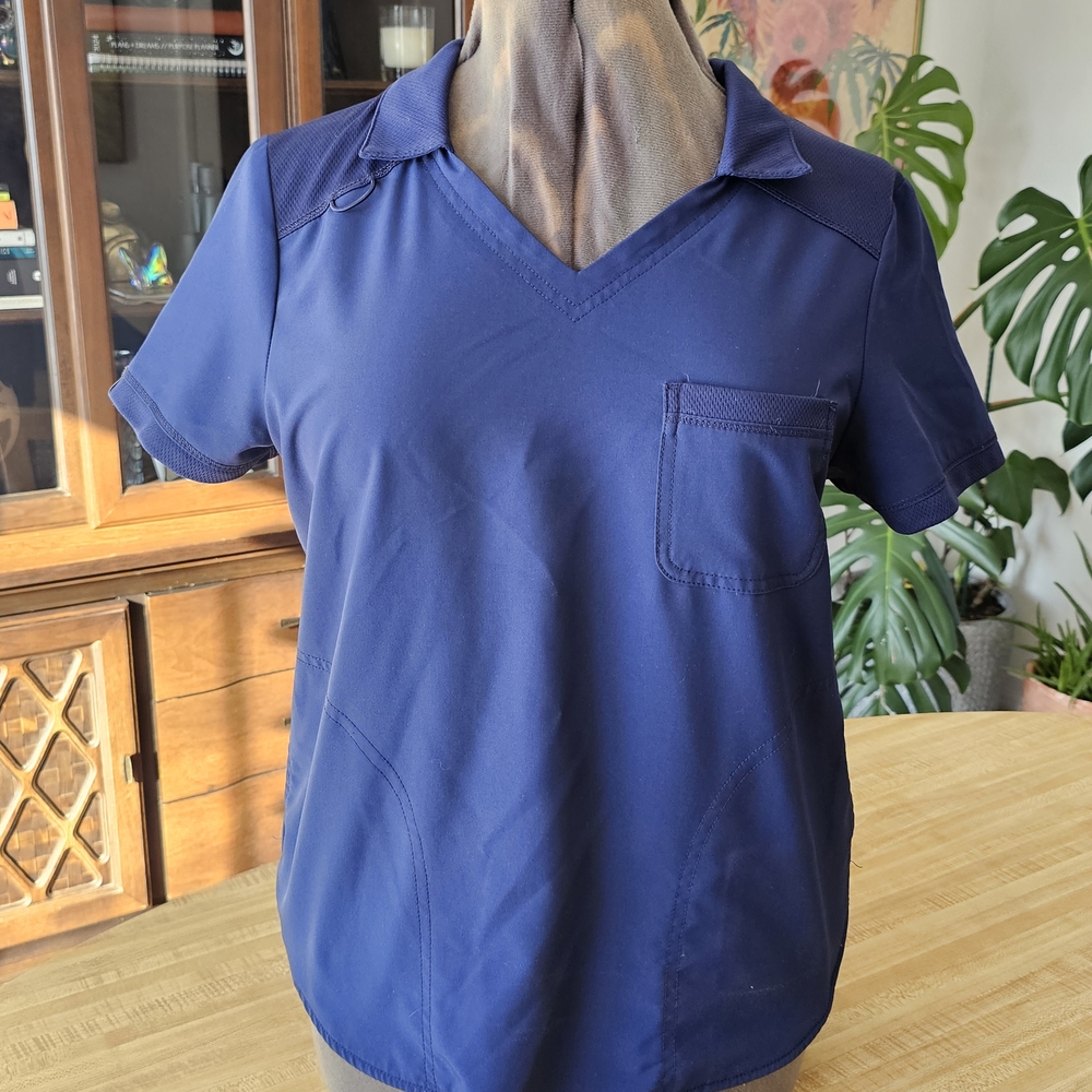 Scrubstar Women's Short Sleeve Navy Top